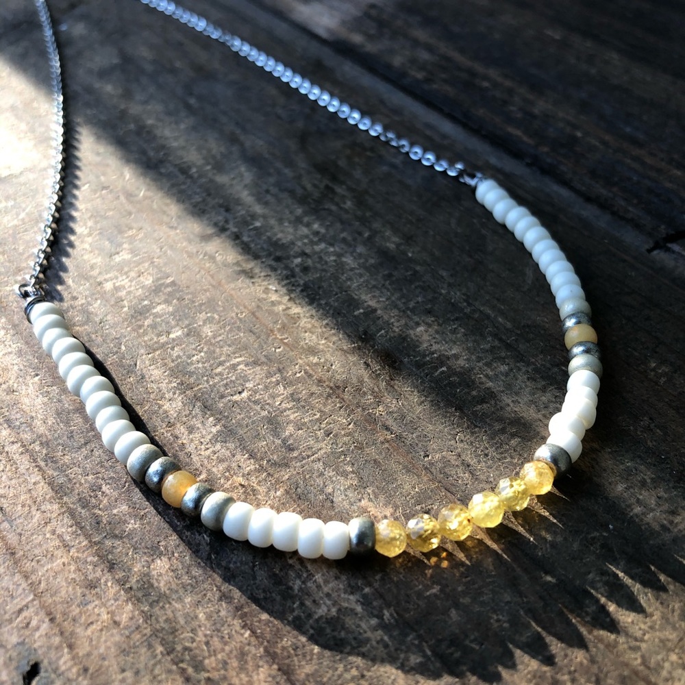 Short Green Garnet Necklace